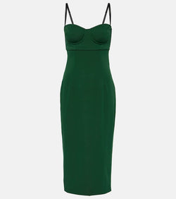 Dolce & Gabbana Bustier silk-blend charmeuse midi dress