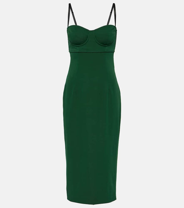 Dolce & Gabbana Bustier silk-blend charmeuse midi dress