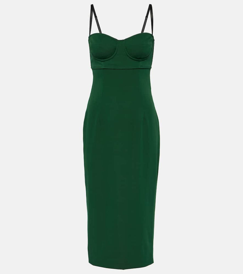 Dolce & Gabbana Bustier silk-blend charmeuse midi dress