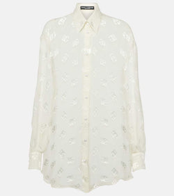 Dolce & Gabbana Burnout sheer silk shirt
