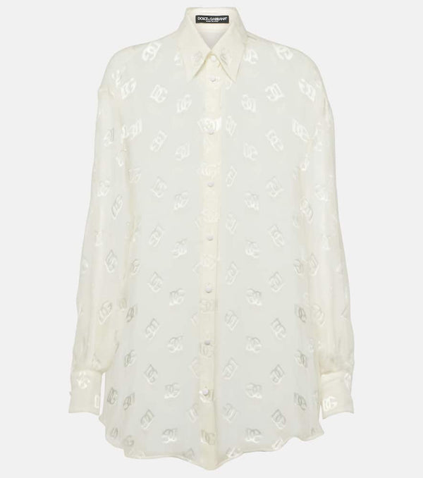 Dolce & Gabbana Burnout sheer silk shirt