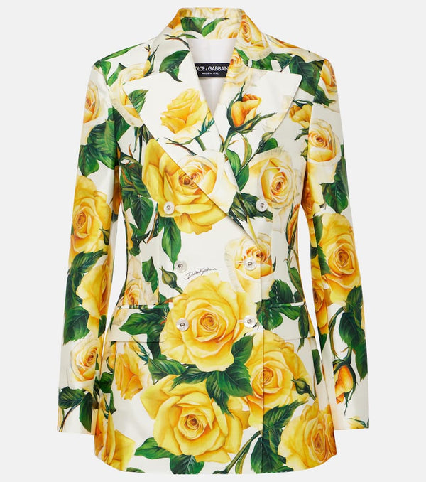 Dolce & Gabbana Turlington floral silk-blend jacket