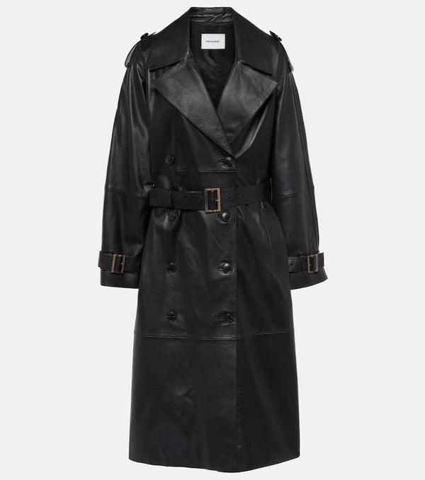 Yves Salomon Leather trench coat