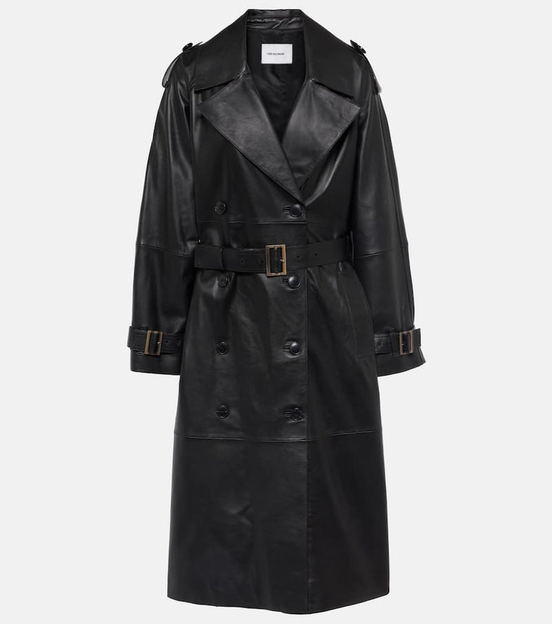 Yves Salomon Leather trench coat