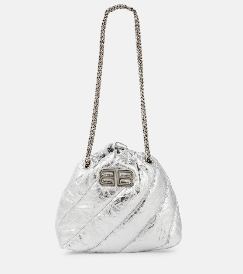 Balenciaga Crush Mini metallic leather crossbody bag