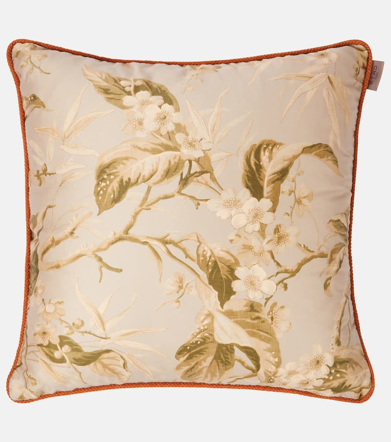 Etro Floral cotton satin cushion