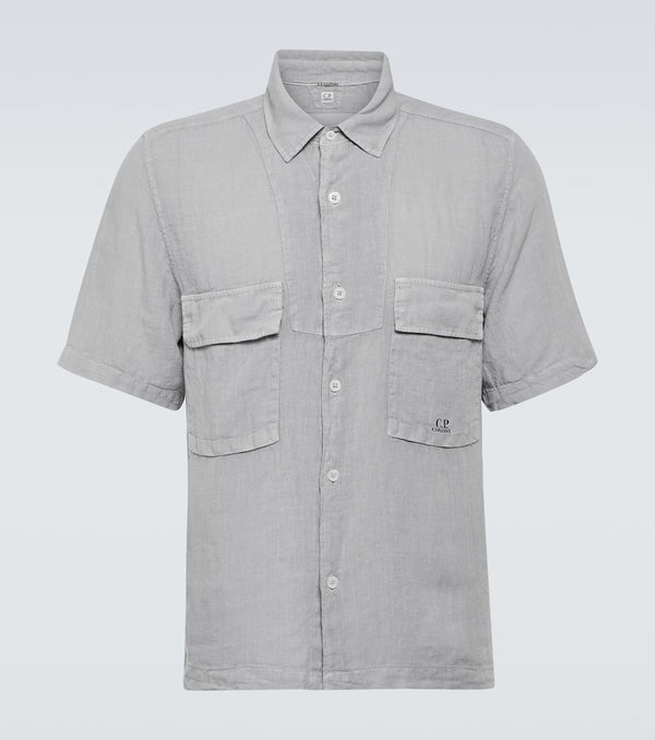 C.P. Company Linen bowling shirt