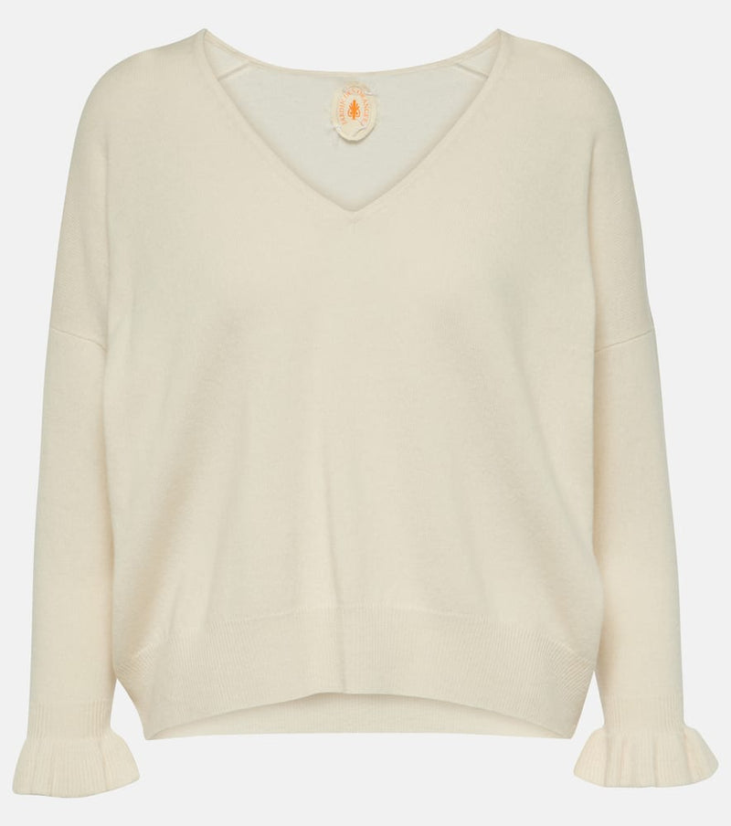 Jardin des Orangers Frill-trimmed wool and cashmere sweater