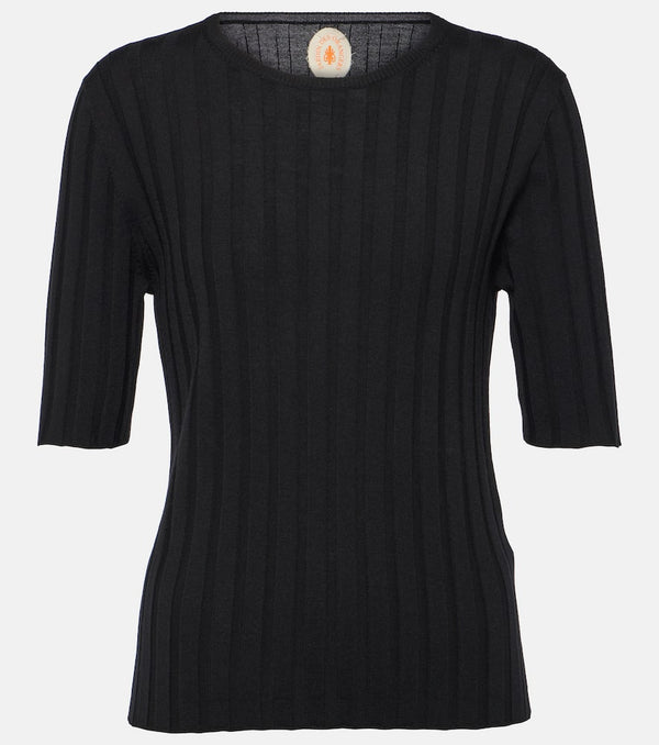 Jardin des Orangers Ribbed-knit virgin wool top