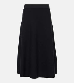 Jardin des Orangers High-rise virgin wool midi skirt