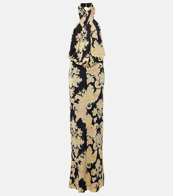 Etro Halterneck printed maxi dress