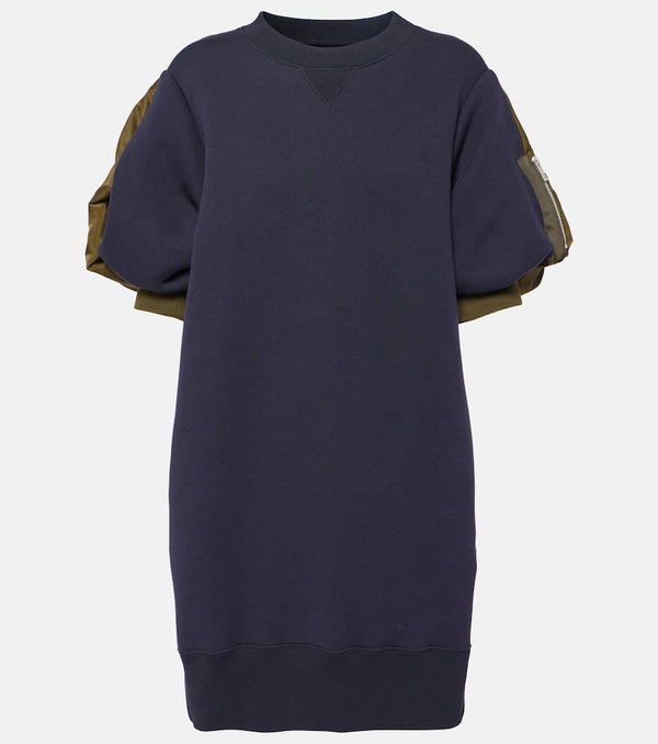 Sacai Cotton-blend sweatshirt dress