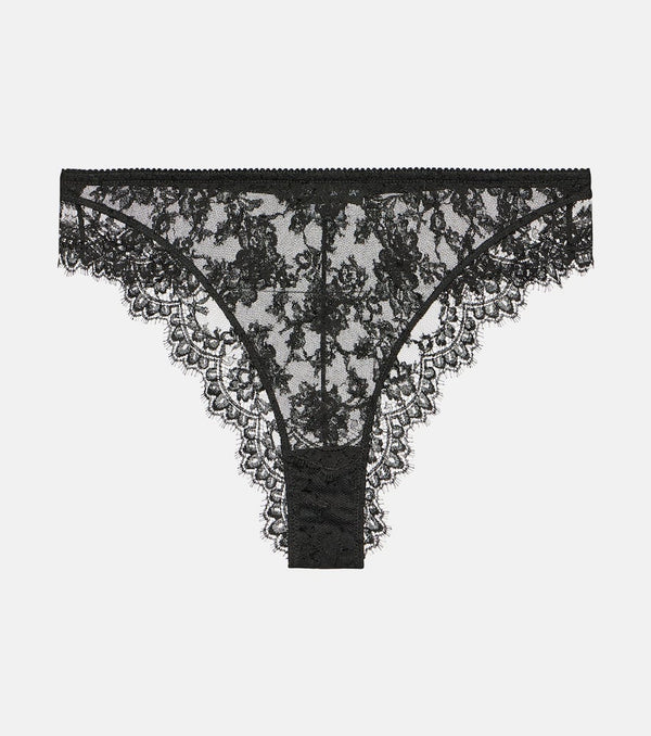 Dolce & Gabbana Floral cotton-blend lace briefs