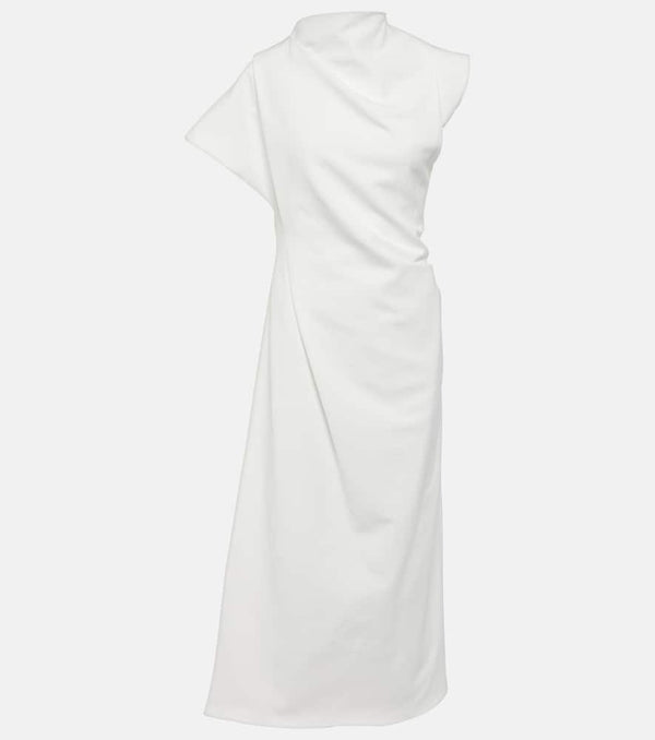 Tove Zola draped cotton-blend midi dress