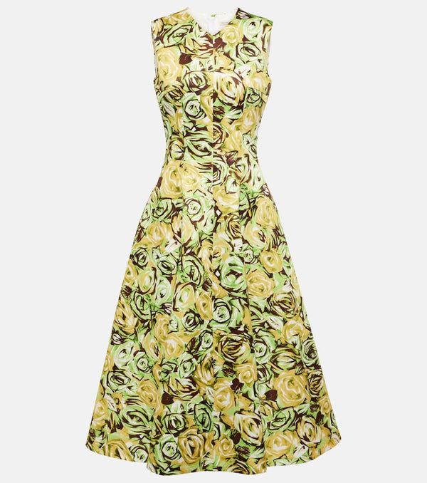 Emilia Wickstead Madi floral twill midi dress