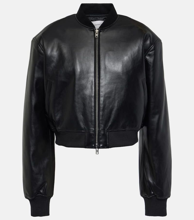 The Frankie Shop Micky faux leather bomber jacket