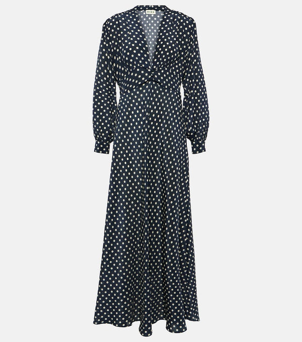 Rixo Emory polka-dot silk maxi dress