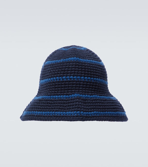 Our Legacy Tom Tom striped cotton crochet hat