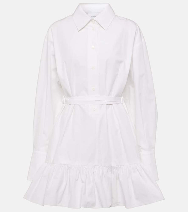 Patou Ruffled cotton shirt dress