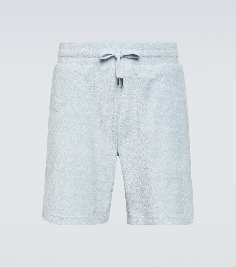 Frescobol Carioca Augusto cotton terry jacquard shorts