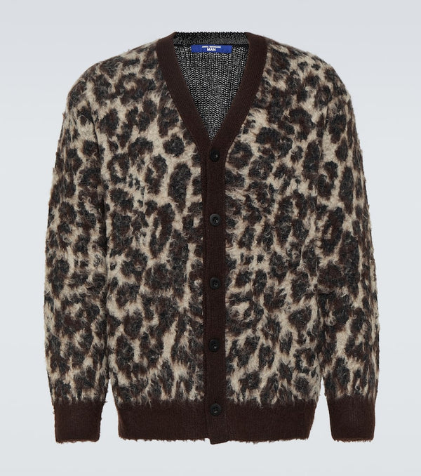 Junya Watanabe Leopard-print jacquard cardigan