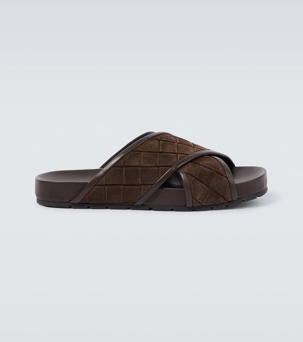 Bottega Veneta Tarik Intrecciato suede slides