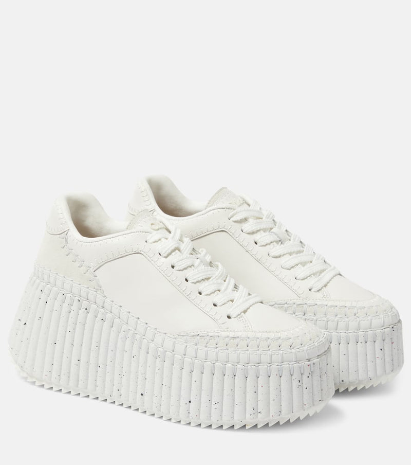 Chloé Nama leather platform sneakers