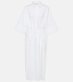 Max Mara Eulalia cotton-blend midi shirt dress