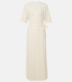 Max Mara Linen-blend wrap dress