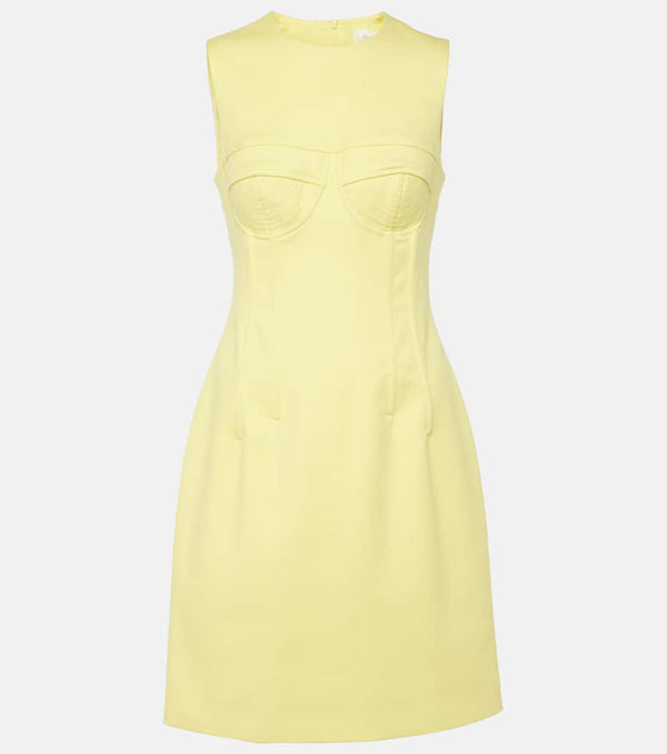 Sportmax Crewneck cotton bustier dress