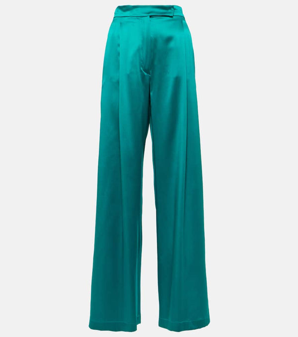 Max Mara Elegante Fiesta silk wide-leg pants