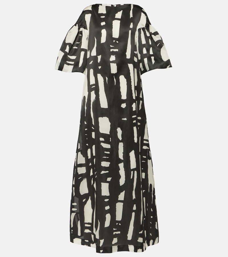 Max Mara Printed silk organza gown