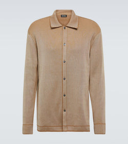 Zegna Cotton and silk jacquard shirt