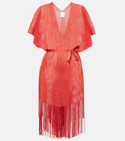 Max Mara Fringed Lurex® beach cover-up