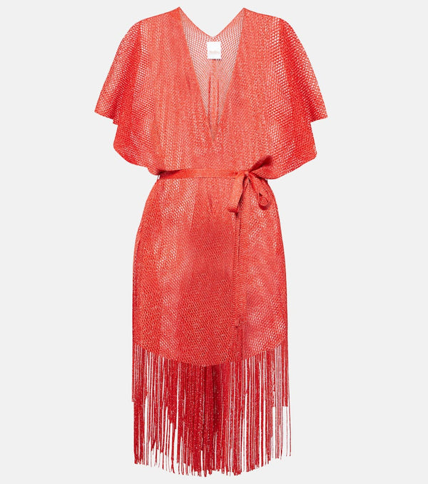 Max Mara Fringed Lurex® beach cover-up