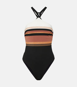 Max Mara Striped racerback swimsuit