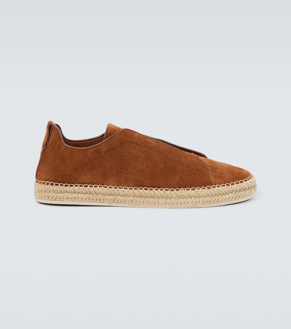 Zegna Triple Stitch suede espadrilles