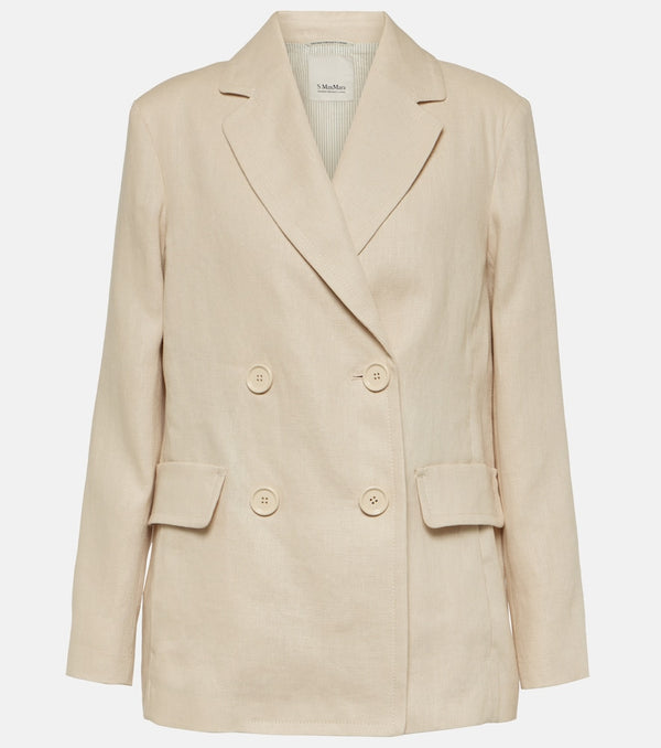 S Max Mara Laura double-breasted linen blazer