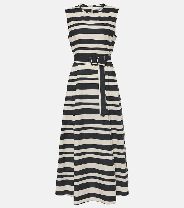 S Max Mara Esmeralda striped cotton midi dress