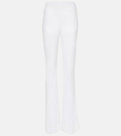 Missoni High-rise open-knit flared pants