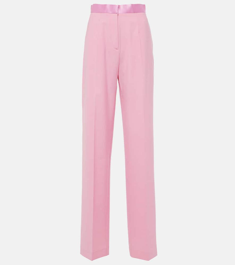 Nensi Dojaka High-rise satin straight pants