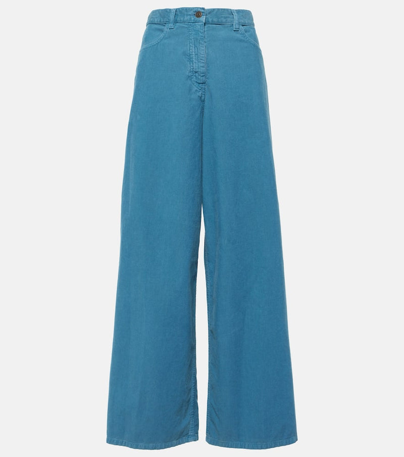 The Row Chan cotton corduroy wide-leg pants