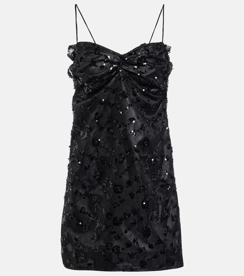 Ganni Sequined lace minidress