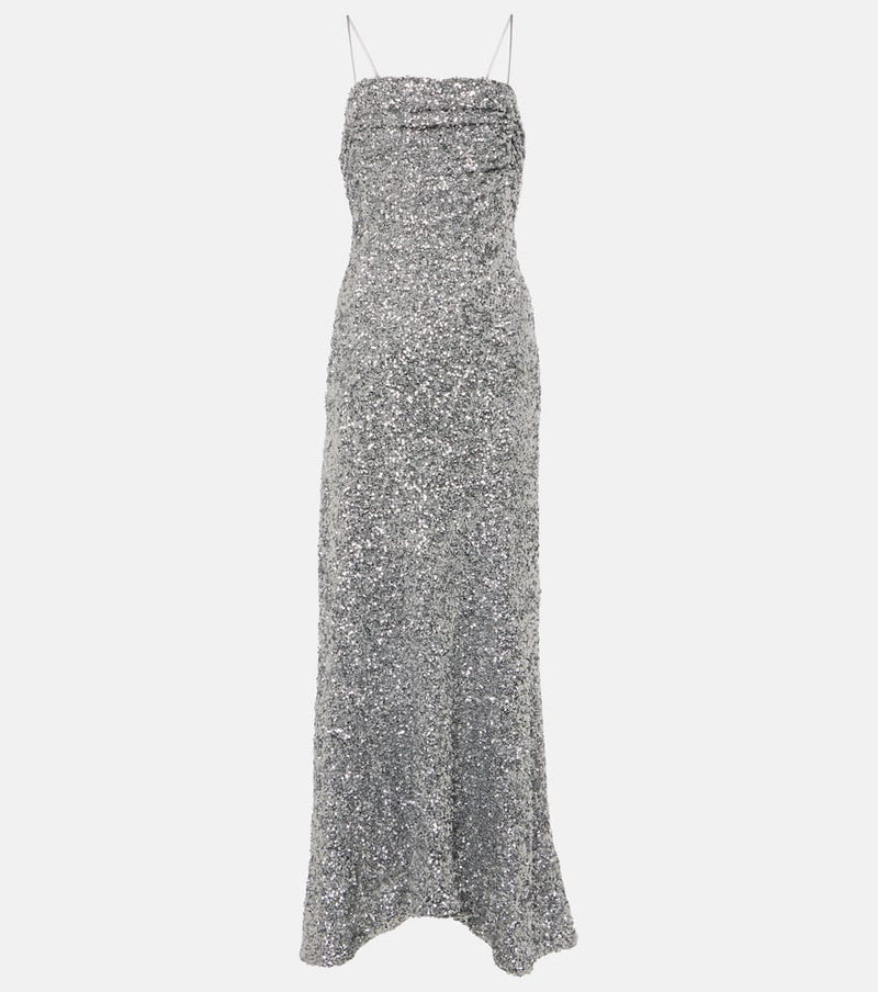 Ganni Sequined slip dress