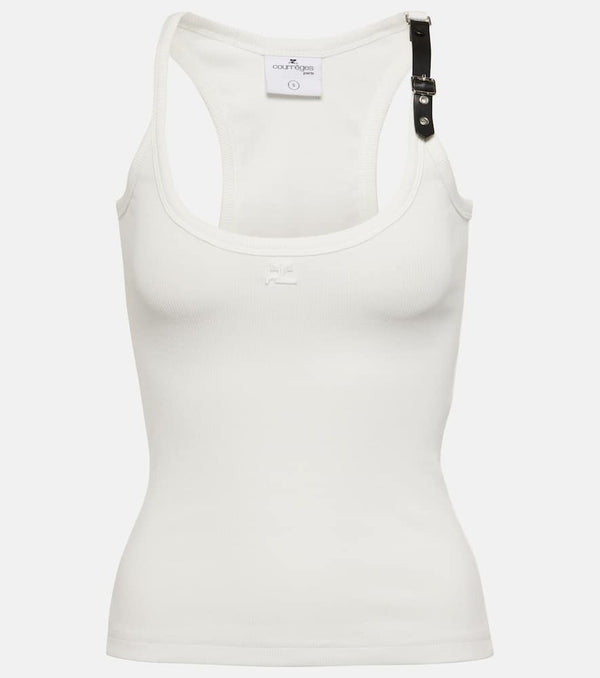 Courrèges Holistic cotton-blend crop top