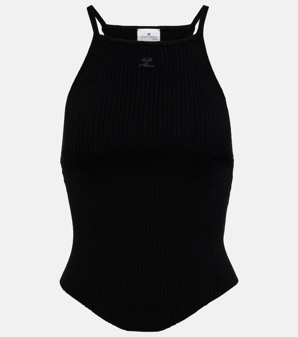 Courrèges Ribbed-knit tank top
