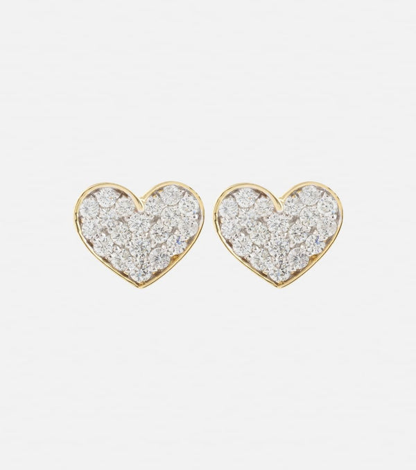 Stone and Strand You're Making Me Blush 10kt gold earrings with diamonds