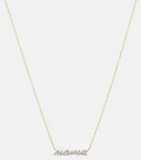 Stone and Strand Hey Mama 10kt gold necklace with diamonds