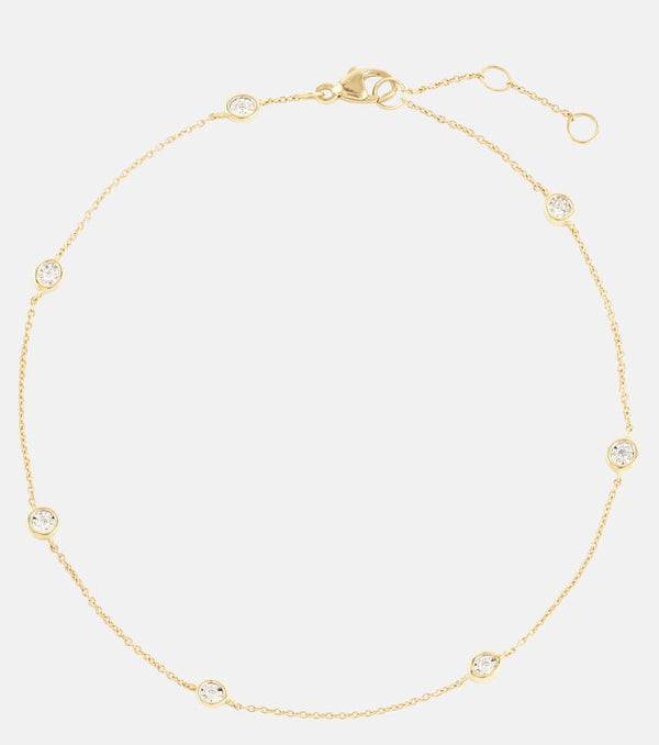 Stone and Strand Diamonds By The Dozen 10kt gold anklet with diamonds