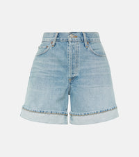 Agolde Dame high-rise denim shorts